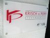 Krisch&Popp Folienbeschriftetes Plexiglasschild, Digitaldruck, hinterklebt, Haimhausen/Dachau bei München